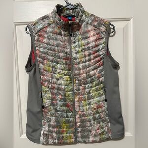 Eddie Bauer Vest Women Medium Gray Storm Down 800 Goose First Ascent Full Zip